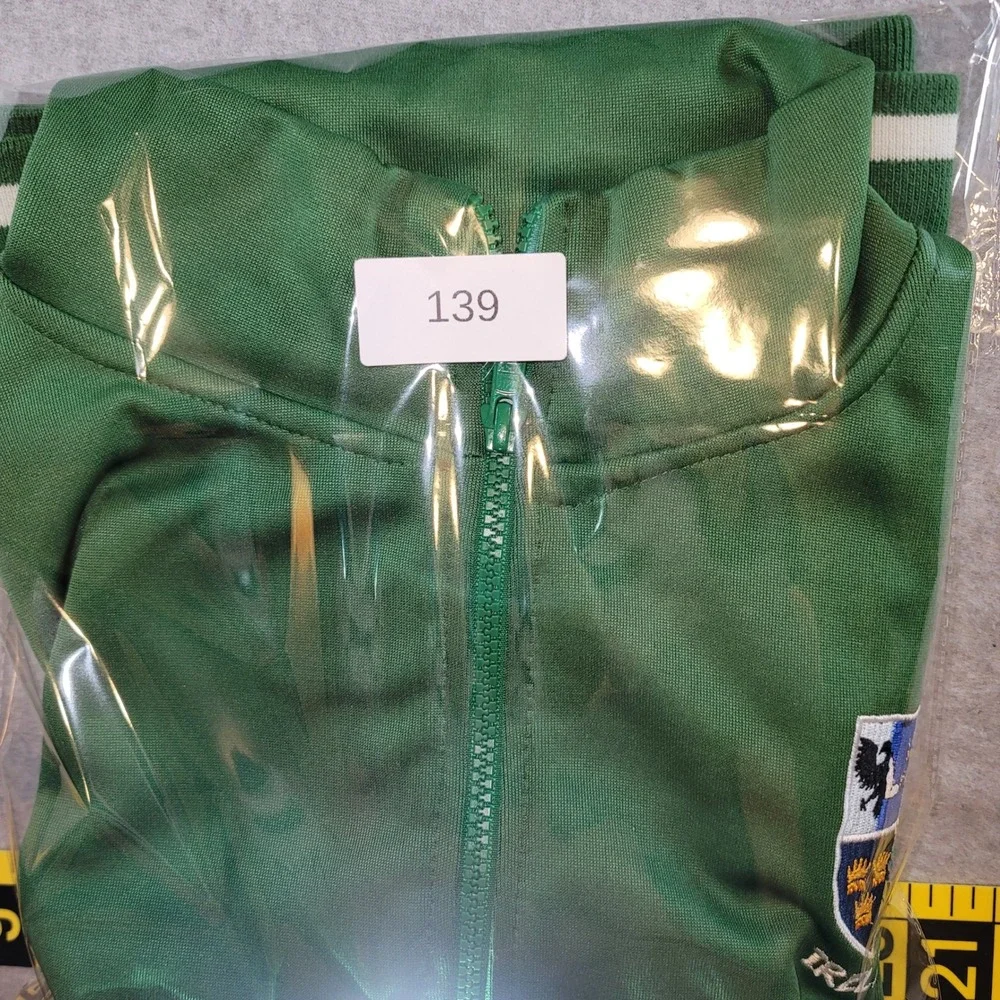 LFR Ireland Track Jacket Mens Kelly Green Full Zip Embroidered Crest Size 7-8